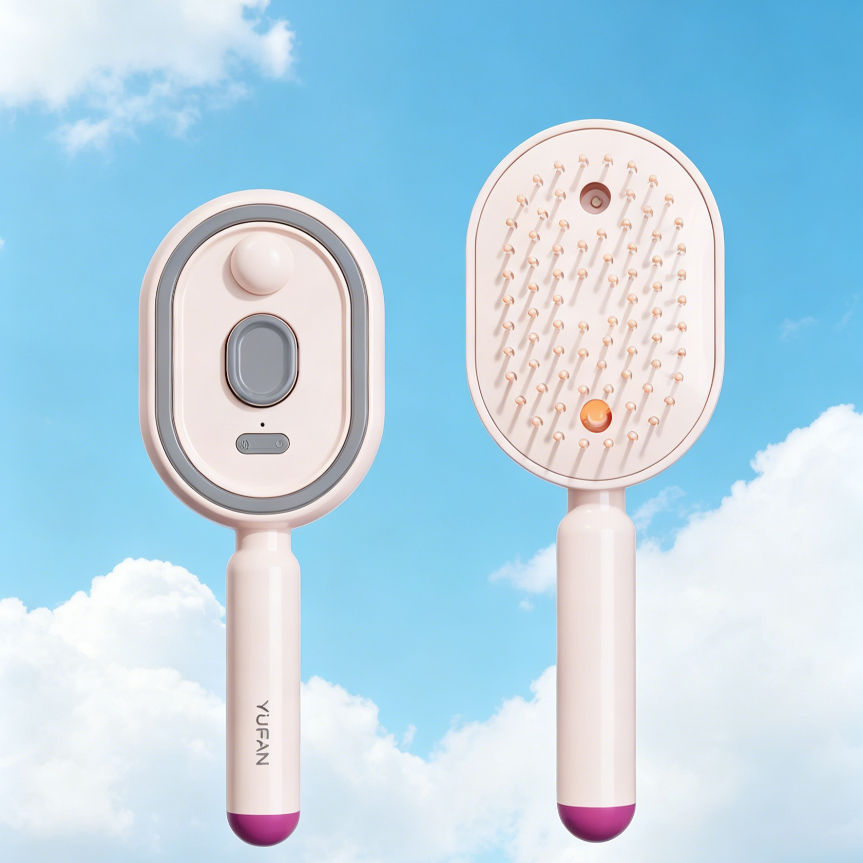 Red Light Essential Oil Hair Comb | Leave-In Scalp Massager & Detangling Therapy Brush