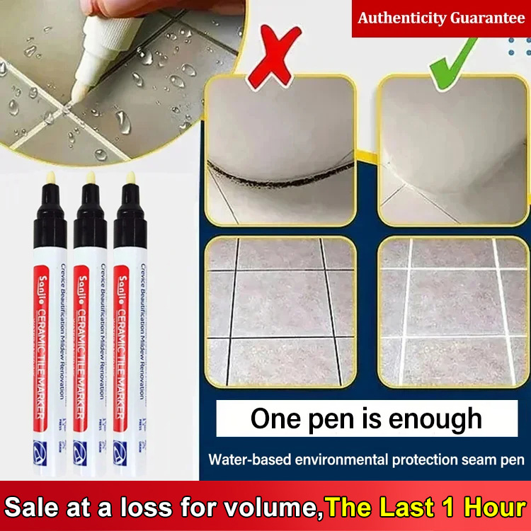 Tile Grout Repair Pen | Waterproof & Mold-Resistant Grout Marker | Instant Tile Renovation Tool