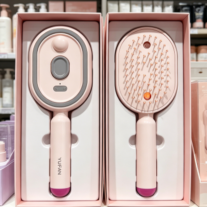 Red Light Essential Oil Hair Comb | Leave-In Scalp Massager & Detangling Therapy Brush