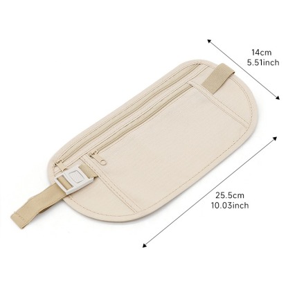 Slim Anti-Theft Waist Bag | Hidden Money Belt | Waterproof & Breathable Running Pouch | Unisex Discreet Security Bag