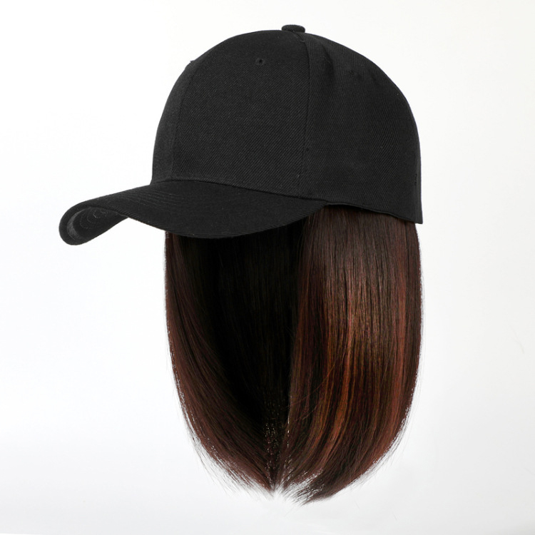 Topi Besbol Rambut Palsu | Topi Wig Muslimah | Hair Extension Cap Malaysia | Topi Wanita 2 in 1 | Wig Cap Natural Casual | Gaya Muslimah Moden
