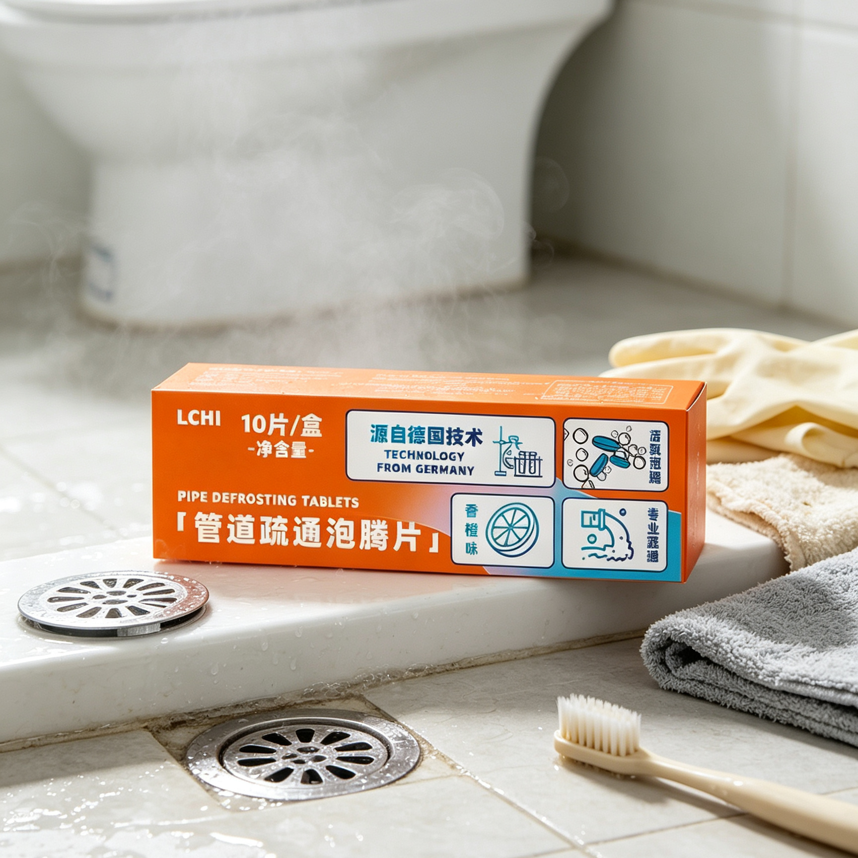 Active Oxygen Drain Cleaning Tablets – Fast Pipe Clog & Odor Remover