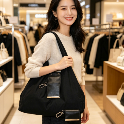 Keychain Tote Bag | Foldable Shopping Bag | Compact Pocket Tote | Water-Repellent Travel Pouch | Expandable Grocery Bag | Heavy-Duty Shoulder Bag | Mini Keychain Pouch