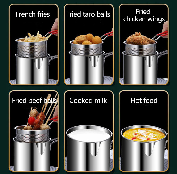 Premium 304 Stainless Steel Deep Fryer Pot | Multipurpose Oil-Saving Pan