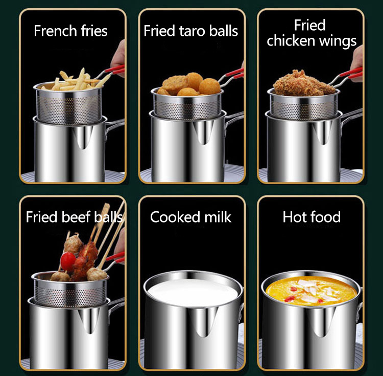 Premium 304 Stainless Steel Deep Fryer Pot | Multipurpose Oil-Saving Pan
