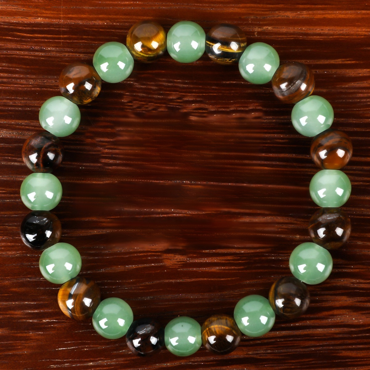 Gelang Kristal Bertuah Mata Harimau Asli Tarik Kekayaan & Obsidian Tolak Bala Reka Bentuk Elegan Uniseks