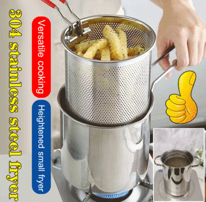 Premium 304 Stainless Steel Deep Fryer Pot | Multipurpose Oil-Saving Pan