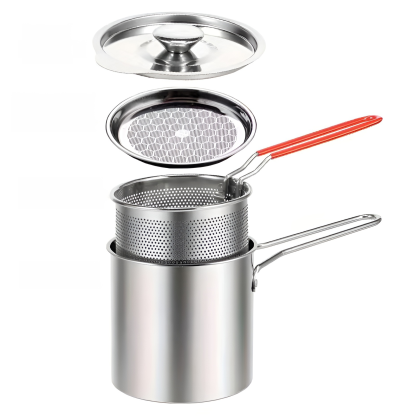 Premium 304 Stainless Steel Deep Fryer Pot | Multipurpose Oil-Saving Pan