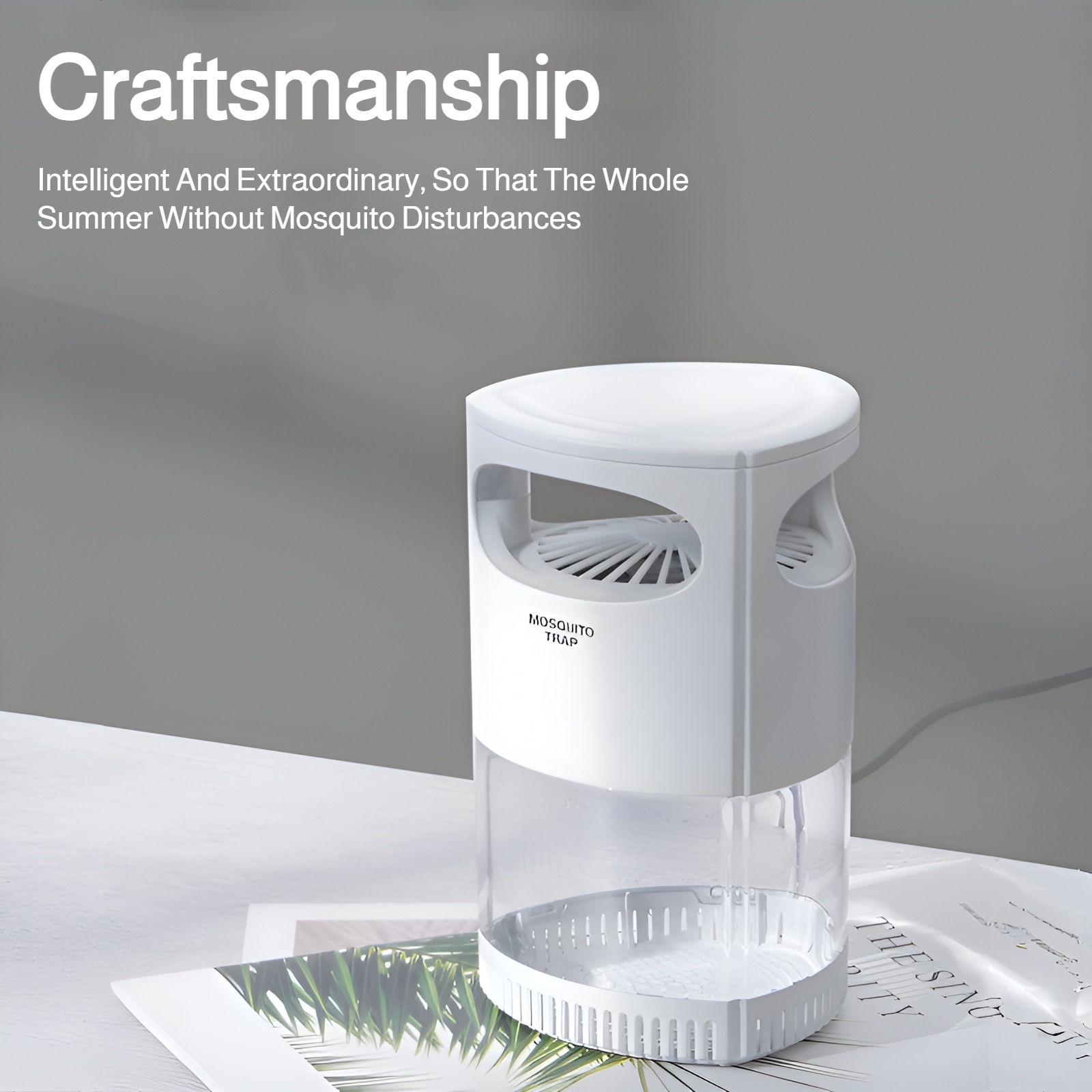 Electric Mosquito Trap UV Light Photocatalyst Bug Zapper Chemical-Free Insect Killer Quiet Indoor Mosquito Catcher Removable Cleaning Box