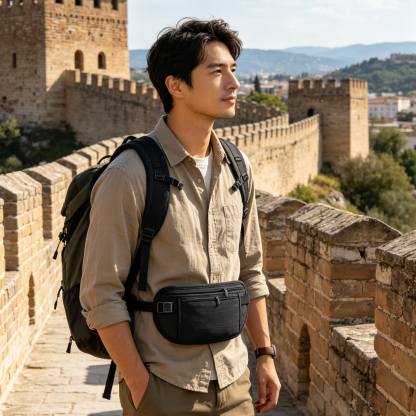 Slim Anti-Theft Waist Bag | Hidden Money Belt | Waterproof & Breathable Running Pouch | Unisex Discreet Security Bag