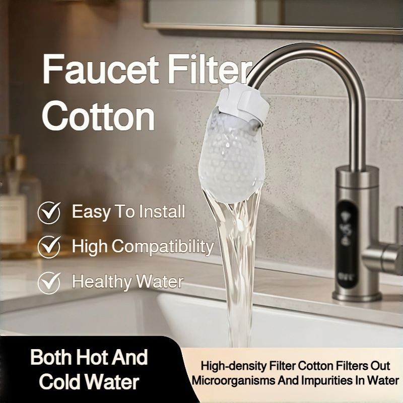 Faucet Water Filter | Sediment Filter Bag | Tap Water Purifier | Kitchen Splash Guard | Rust and Scale Remover | Micron Cotton Filter | Home Water Filtration