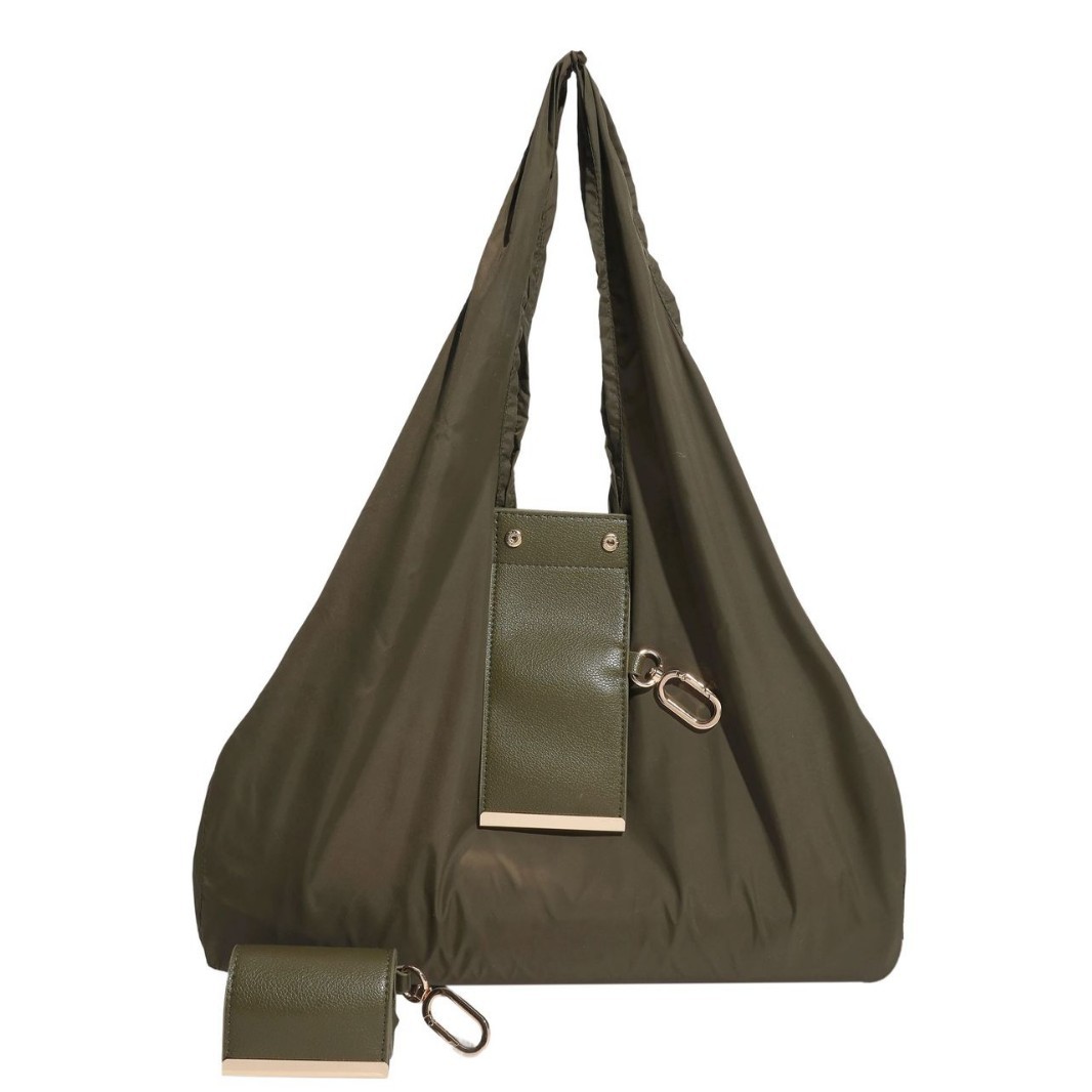Keychain Tote Bag | Foldable Shopping Bag | Compact Pocket Tote | Water-Repellent Travel Pouch | Expandable Grocery Bag | Heavy-Duty Shoulder Bag | Mini Keychain Pouch