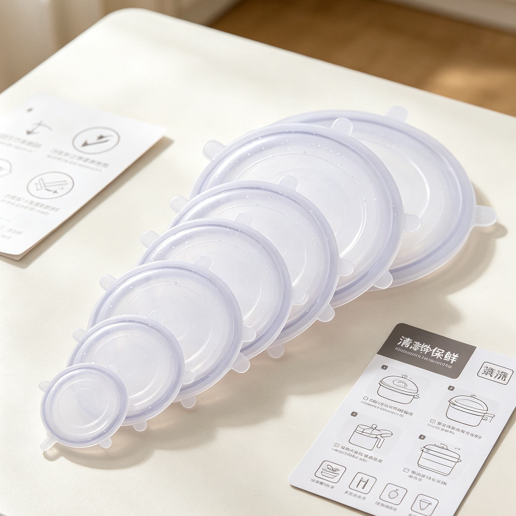 6-Piece Silicone Stretch Lids 【Stretches to Fit Any Bowl!】 100% Leakproof & Reusable ✨