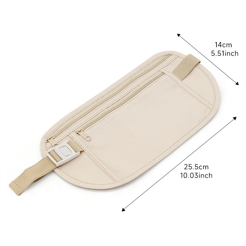 Slim Anti-Theft Waist Bag | Hidden Money Belt | Waterproof & Breathable Running Pouch | Unisex Discreet Security Bag