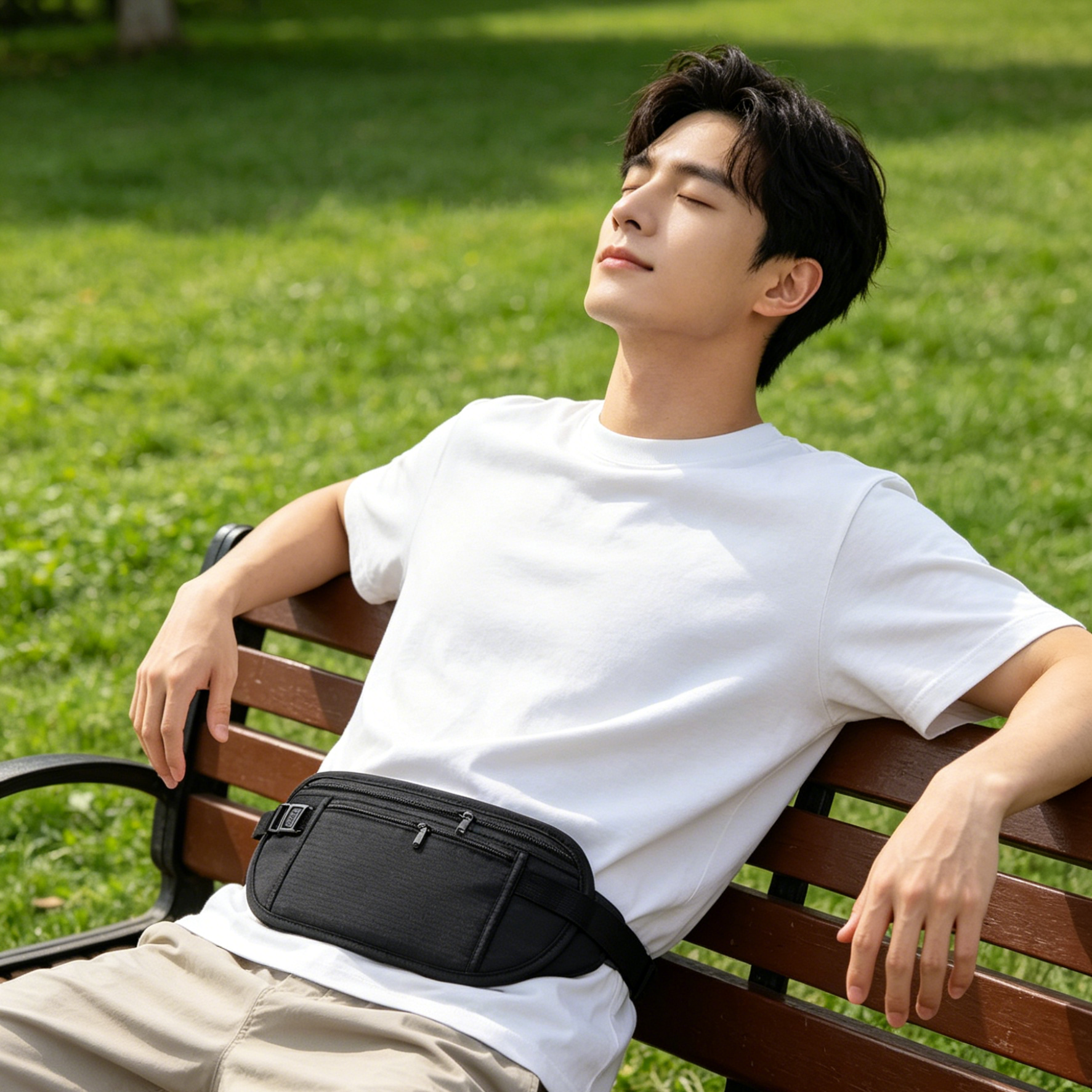 Slim Anti-Theft Waist Bag | Hidden Money Belt | Waterproof & Breathable Running Pouch | Unisex Discreet Security Bag