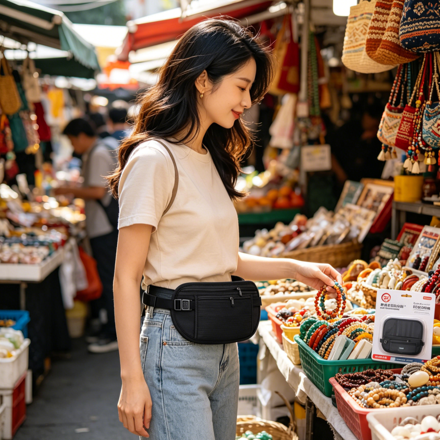 Slim Anti-Theft Waist Bag | Hidden Money Belt | Waterproof & Breathable Running Pouch | Unisex Discreet Security Bag