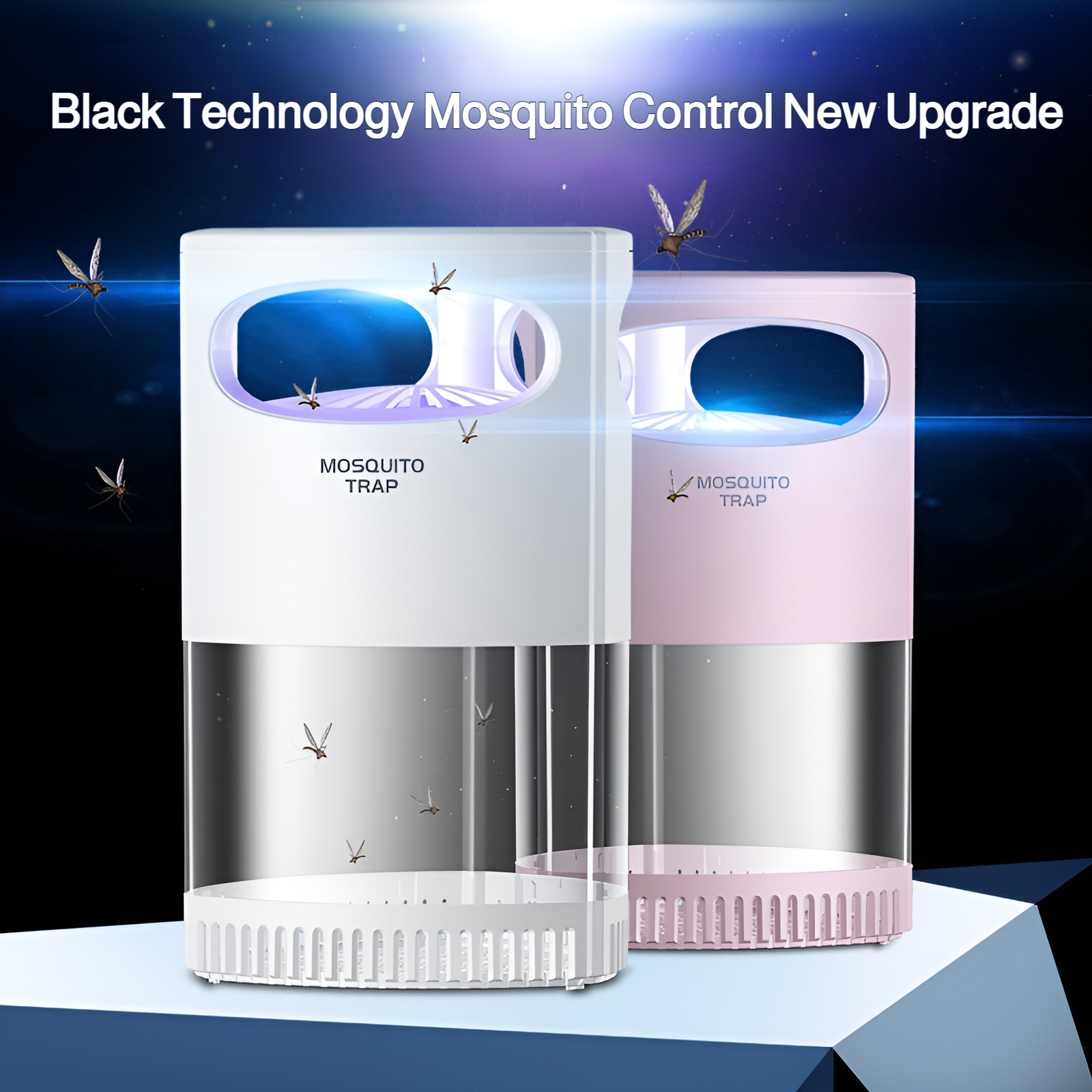 Electric Mosquito Trap UV Light Photocatalyst Bug Zapper Chemical-Free Insect Killer Quiet Indoor Mosquito Catcher Removable Cleaning Box