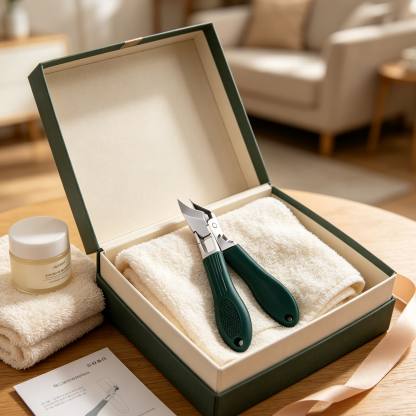 Professional Angled Ingrown Nail Clipper Set with Anti-Splash Design