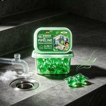 Drain Unclogger & Deodorizer Pods | Dissolves Grease & Hair Fast