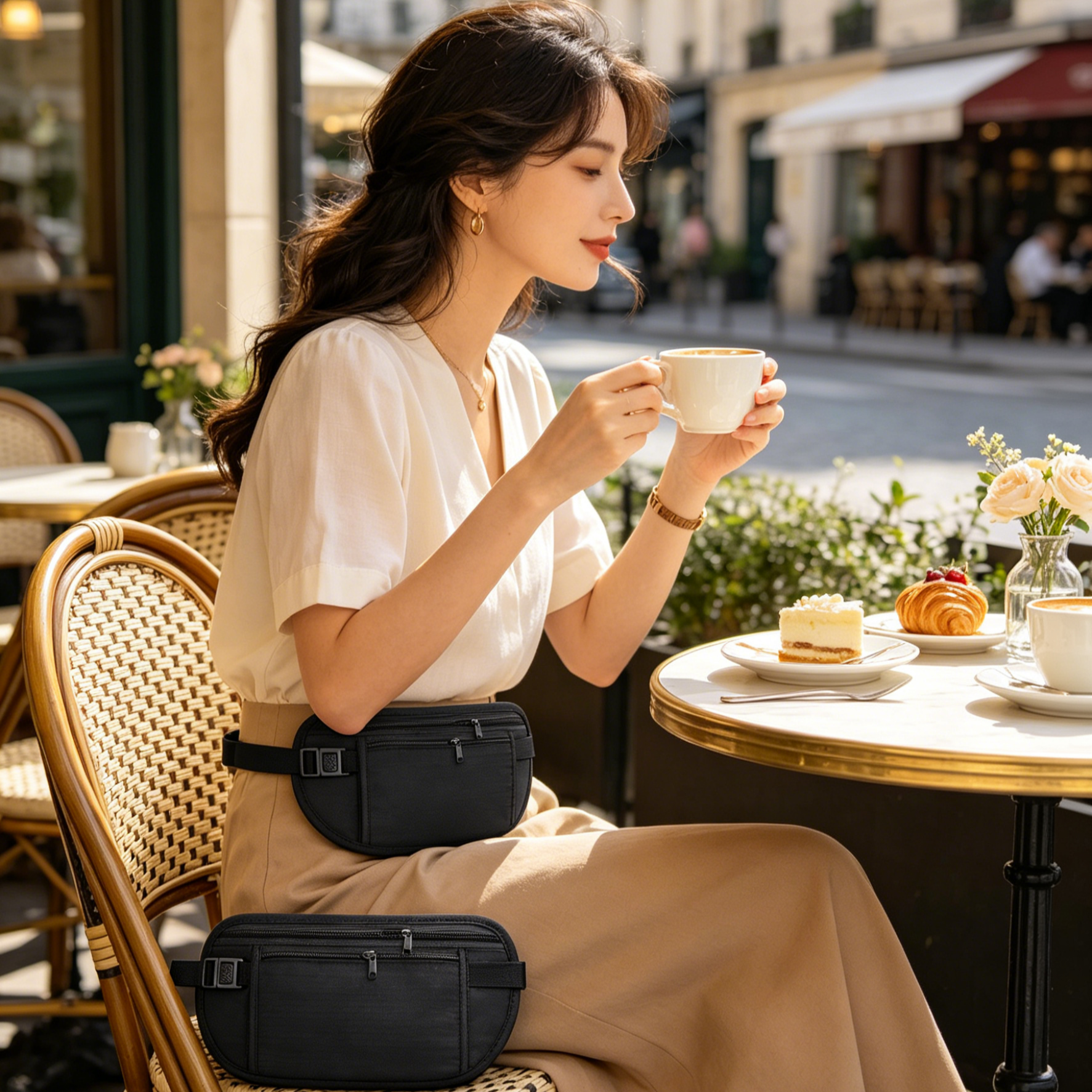 Slim Anti-Theft Waist Bag | Hidden Money Belt | Waterproof & Breathable Running Pouch | Unisex Discreet Security Bag
