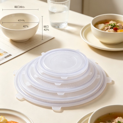6-Piece Silicone Stretch Lids 【Stretches to Fit Any Bowl!】 100% Leakproof & Reusable ✨