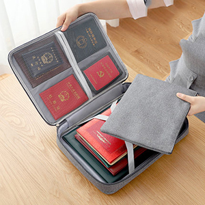 กระเป๋าเก็บเอกสารสำคัญแบบมีรหัสล็อค 3 ชั้น | กันน้ำ กันฝุ่น จจุเยอะ | สำหรับเก็บพาสปอร์ต โฉนดที่ดิน และเอกสารขนาด A4 | ปลอดภัยด้วยระบบล็อคส่วนตัว