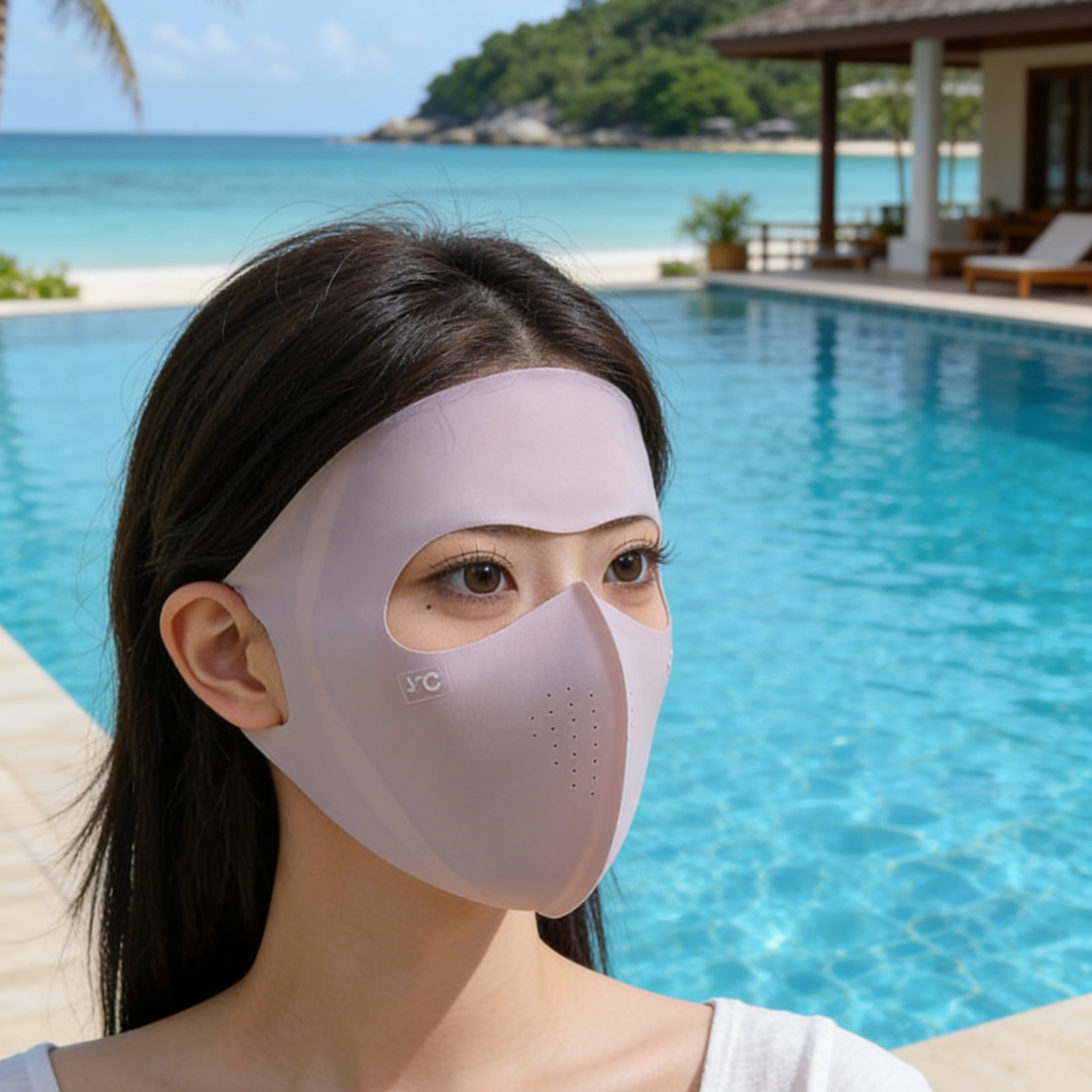 หน้ากากกันแดด 3D เสริมโครงซอฟต์การ์ด กันยูวี 99% หายใจสะดวก ไม่ติดปาก ไม่เลอะลิปสติก