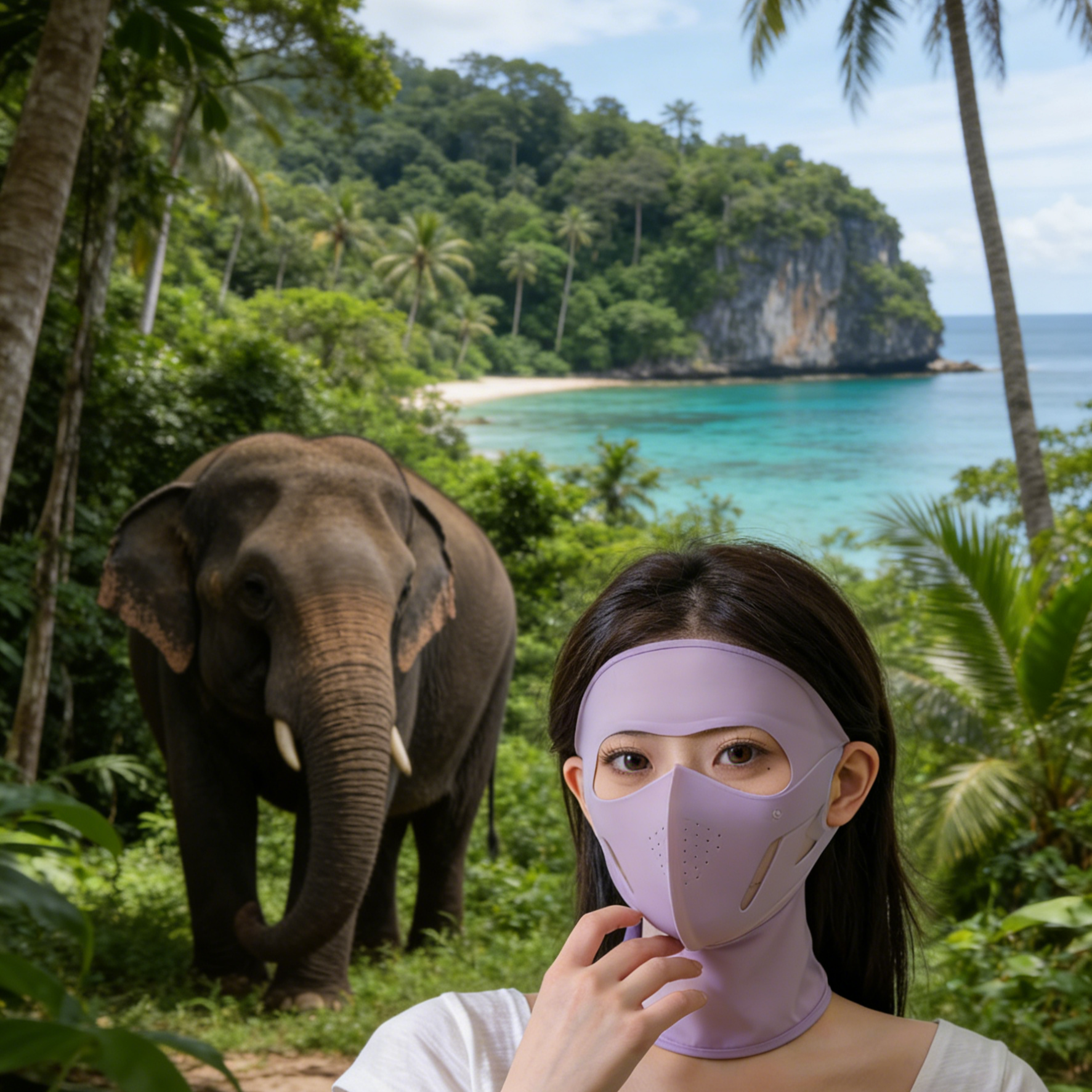 หน้ากากกันแดด 3D เสริมโครงซอฟต์การ์ด กันยูวี 99% หายใจสะดวก ไม่ติดปาก ไม่เลอะลิปสติก