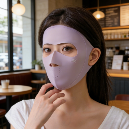 หน้ากากกันแดด 3D เสริมโครงซอฟต์การ์ด กันยูวี 99% หายใจสะดวก ไม่ติดปาก ไม่เลอะลิปสติก