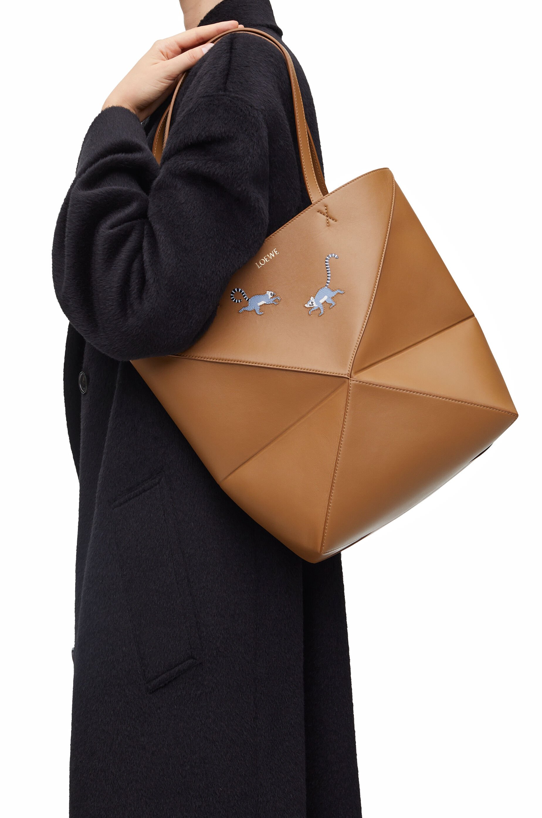 ワオキツネザル パズルフォルド トート（シャイニーカーフ）