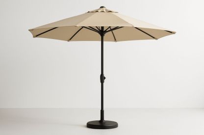 Outdoor Patio Umbrella Aluminium Pole Polyester Fabric Beige 260cm