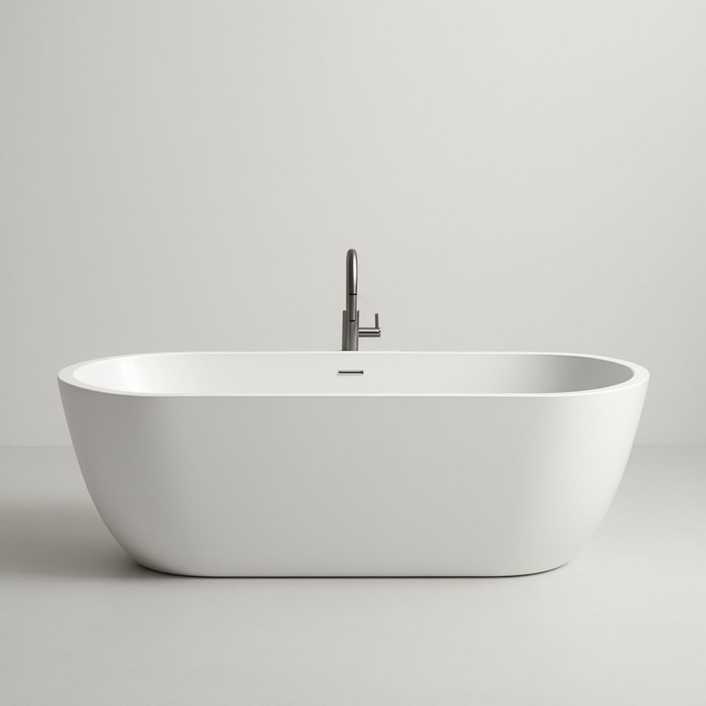 Freestanding Oval White Acrylic Bath 170cm