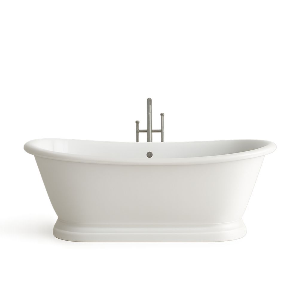 Acrylic Freestanding White Bathtub 170cm Oval