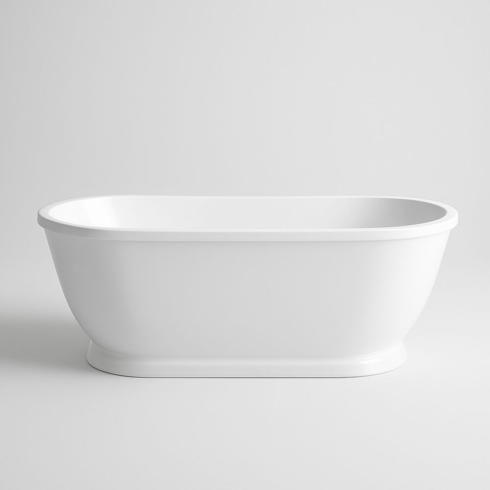 Freestanding Oval Bath White Acrylic 170x70x60 cm