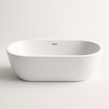 Freestanding Oval Acrylic Bathtub 170cm White