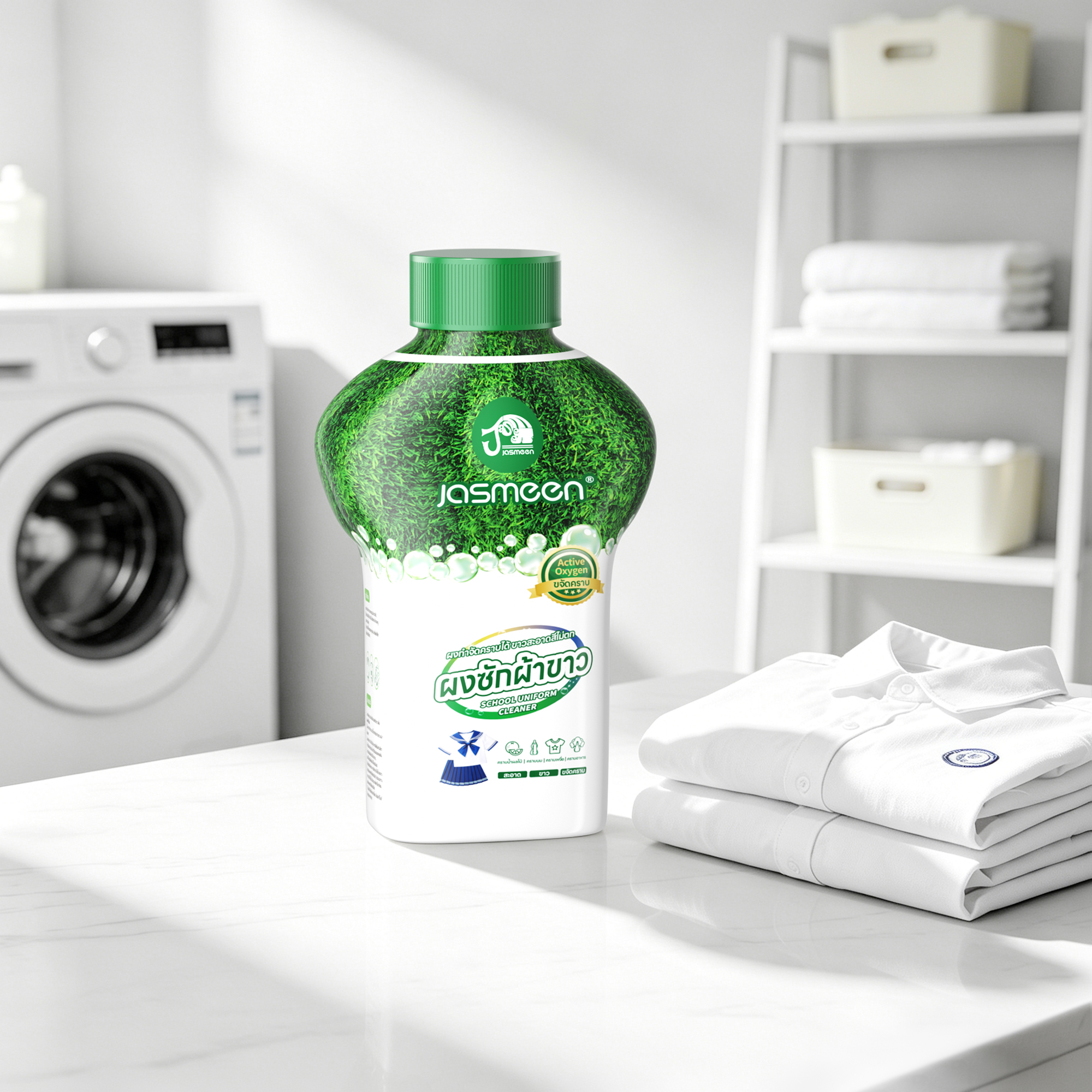 Jasmeen Active Oxygen Fragrance Stain Remover, each bottle contains 350g, can remove sweat stains, oil stains and yellow stains.