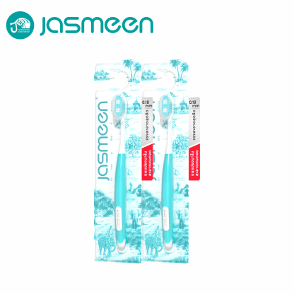 Jasmeen Nano Toothbrush – 0.18mm Bristles, Comfortable Grip, Individual Pack