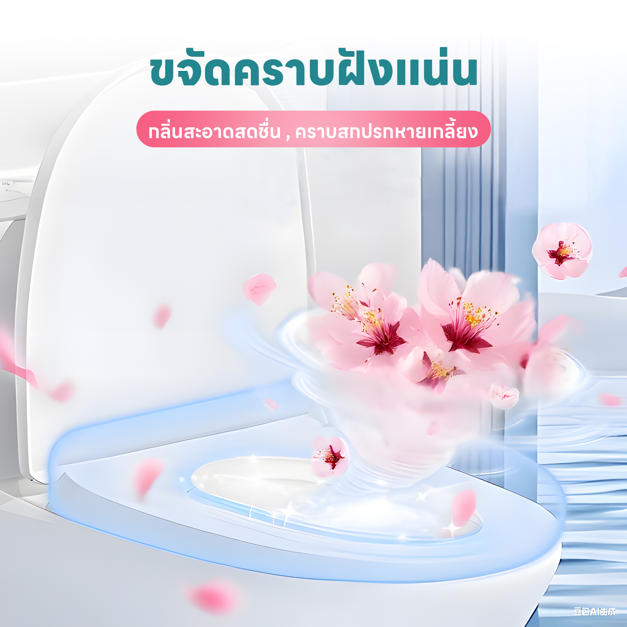 Jasmeen Toilet Cleaner – White Peach Scent, 99.9% Germ-Killing, No Brush Needed, 500ml