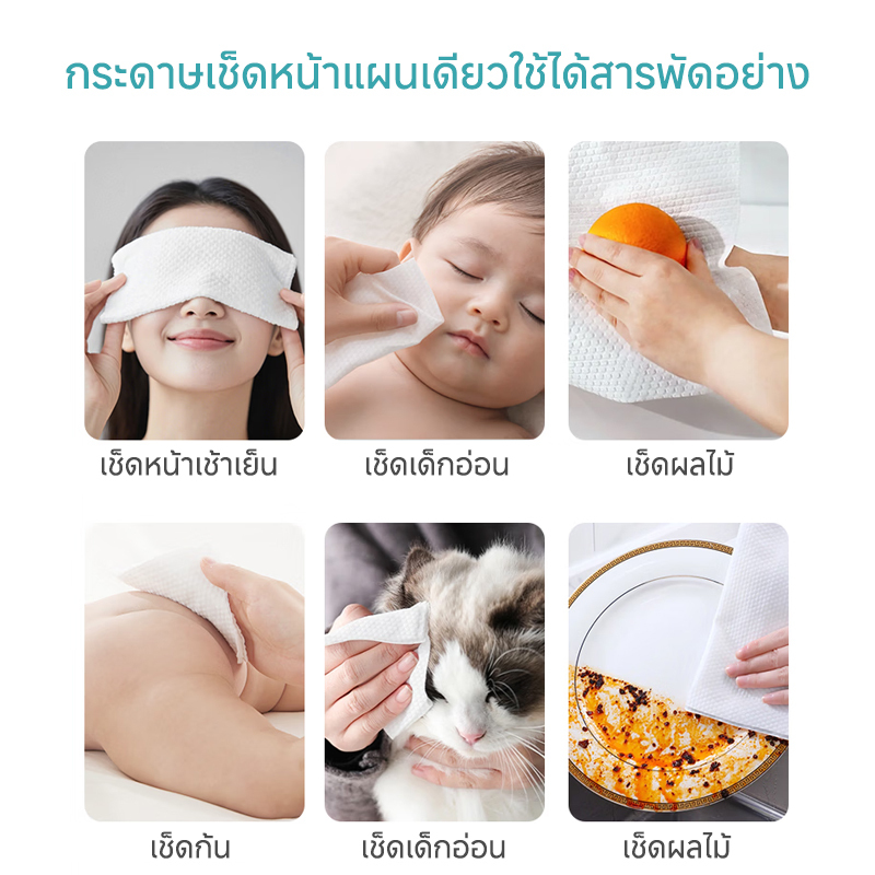 Jasmeen Pull-Out Facial Wipes – 50 Sheets, Thick, Soft, Hanging Dispenser