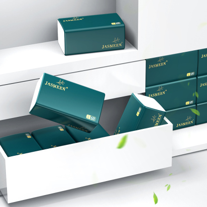 Jasmeen Pull-Out Tissue – 20 Packs, 420 Sheets Each, 5 Layers, Soft & Absorbent