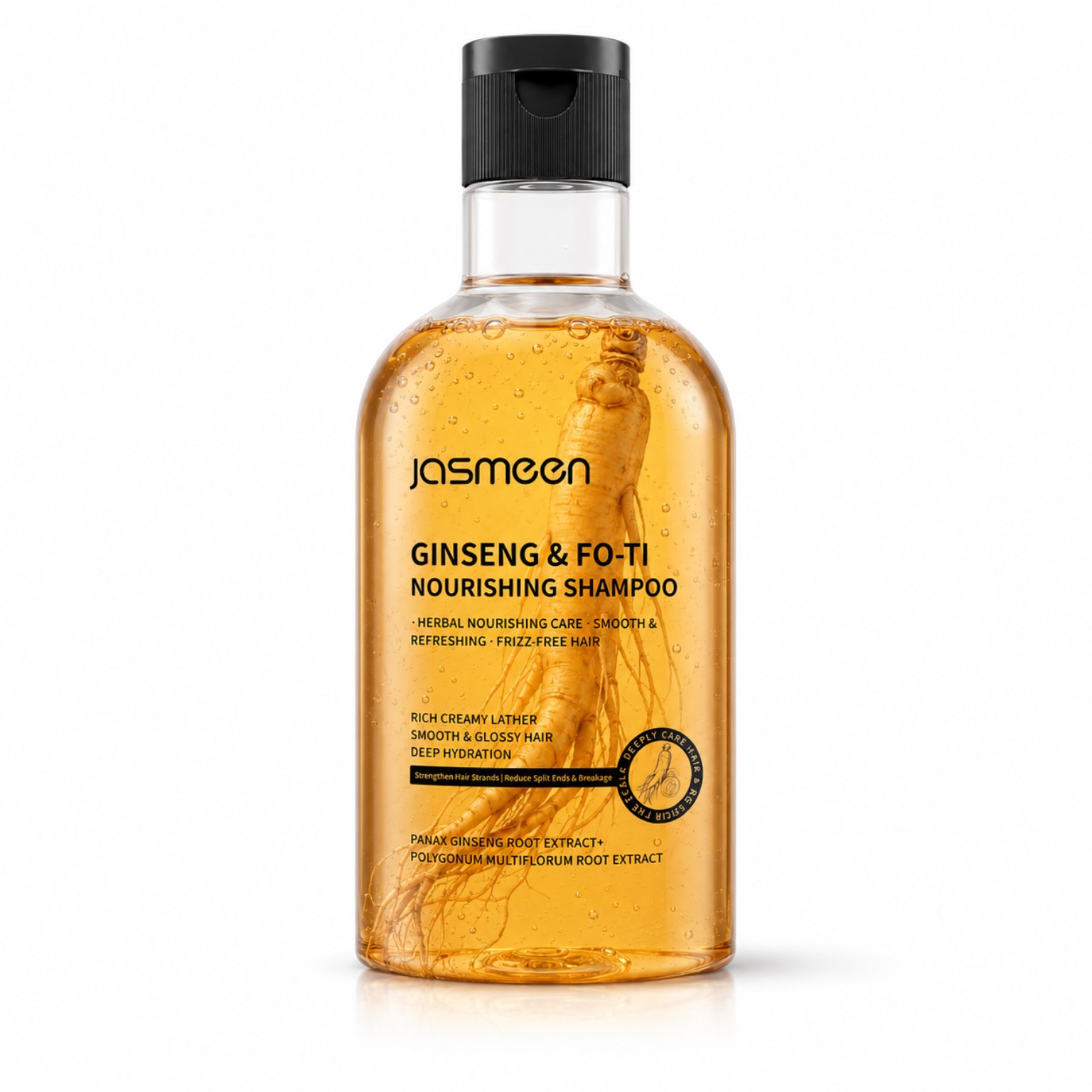 JASMEEN Ginseng & Fo-Ti Nourishing Shampoo 400ml – Herbal Hair Care, Smooth & Glossy Hair, Deep Nourishment 🌿