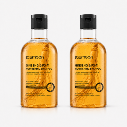 JASMEEN Ginseng & Fo-Ti Nourishing Shampoo 400ml – Herbal Hair Care, Smooth & Glossy Hair, Deep Nourishment 🌿