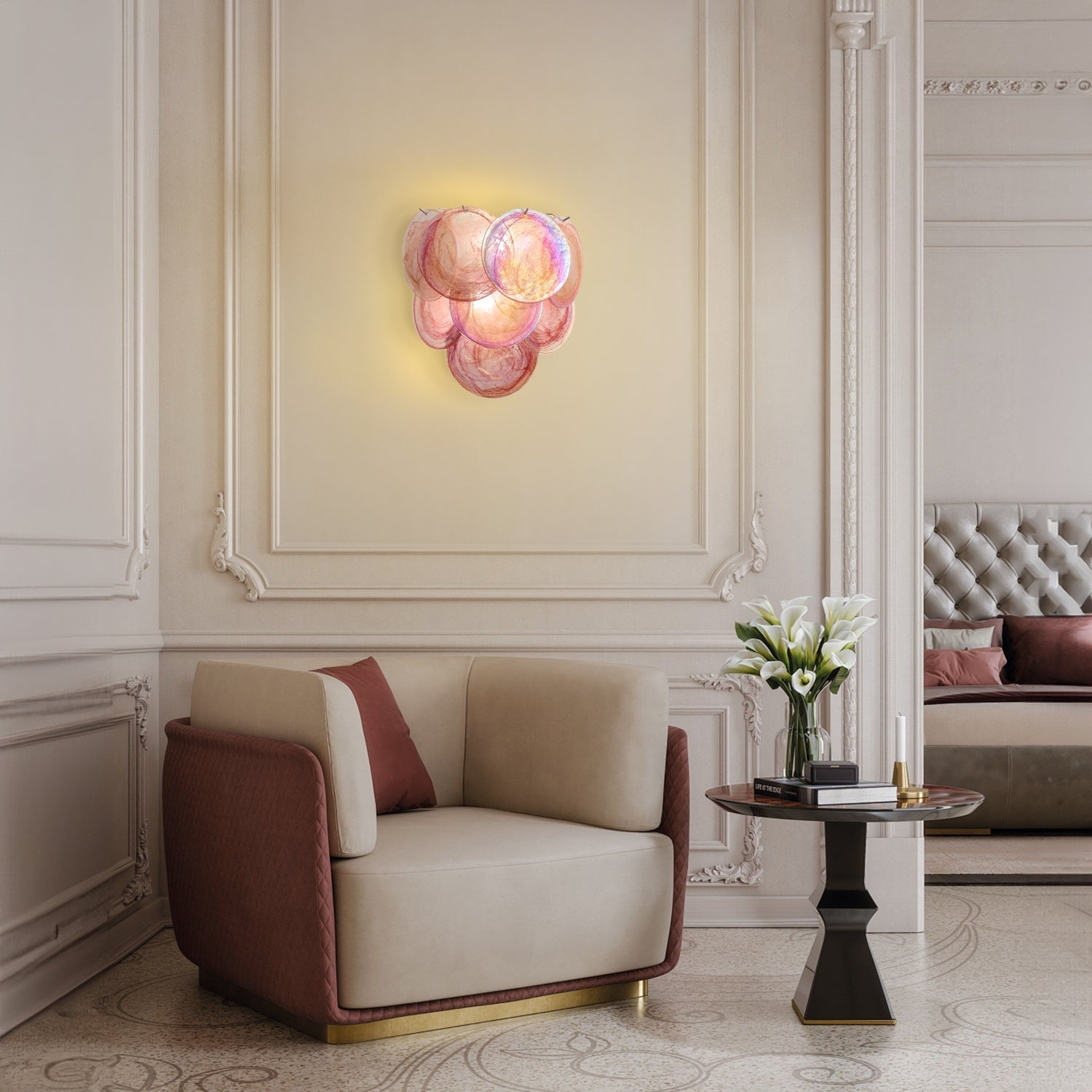 Modernist Sconces In Hand-Blown Murano Glass