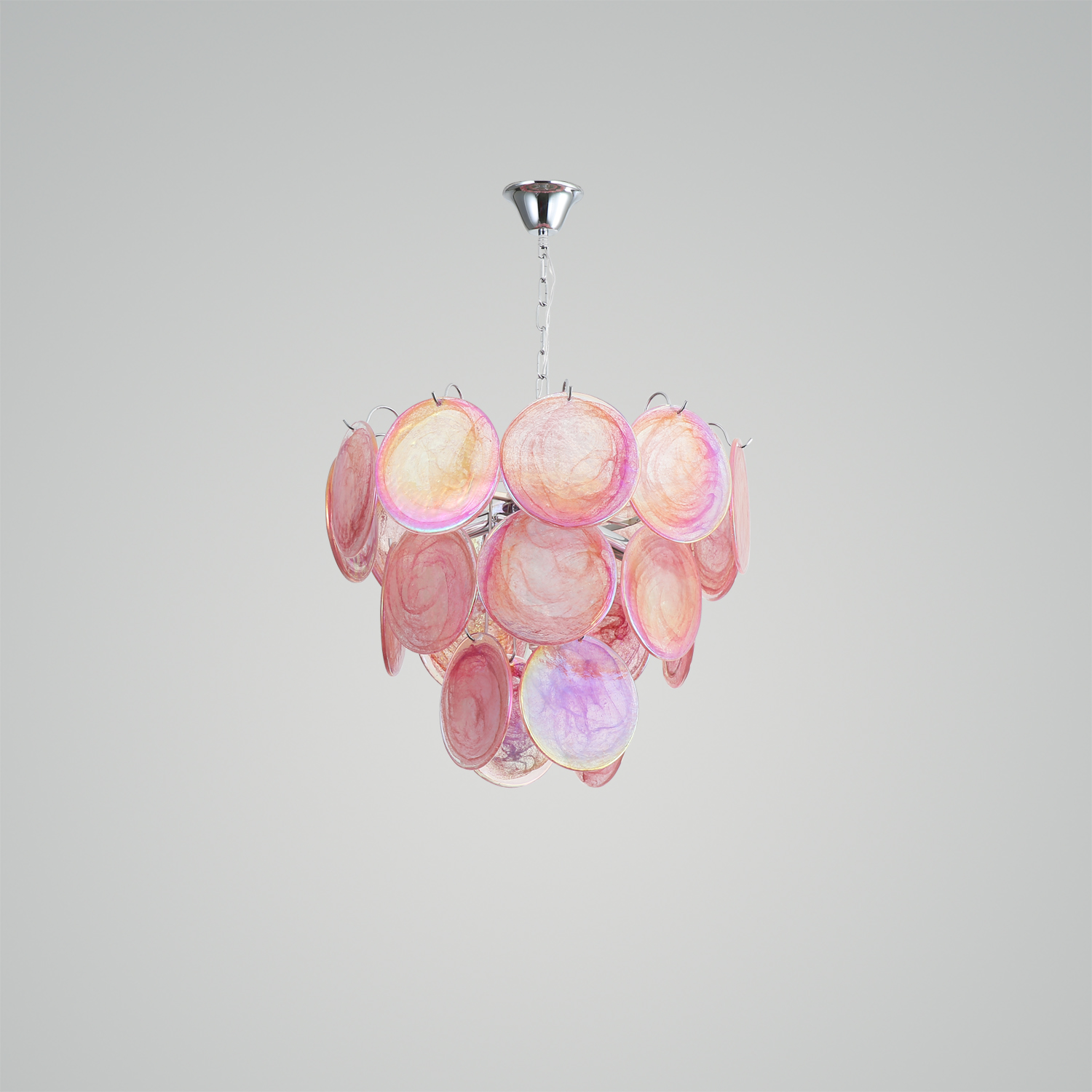 Modernist Handblown Murano Disc Chandelier
