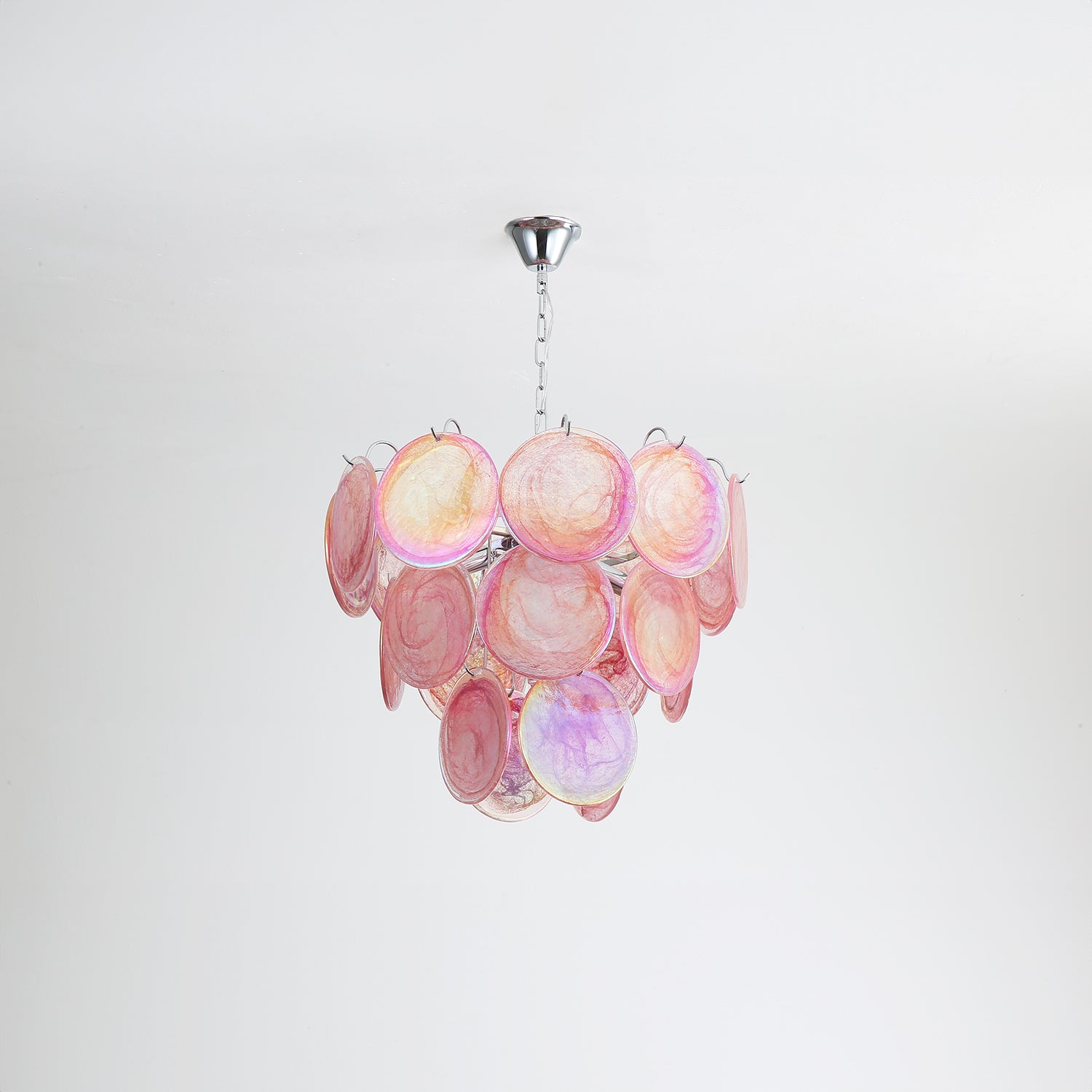 Modernist Handblown Murano Disc Chandelier