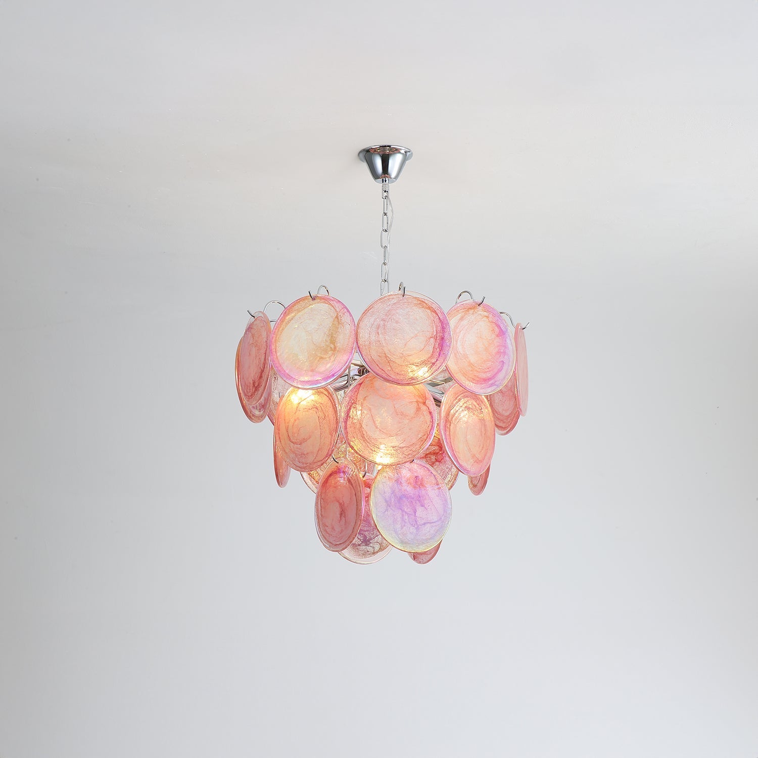 Modernist Handblown Murano Disc Chandelier