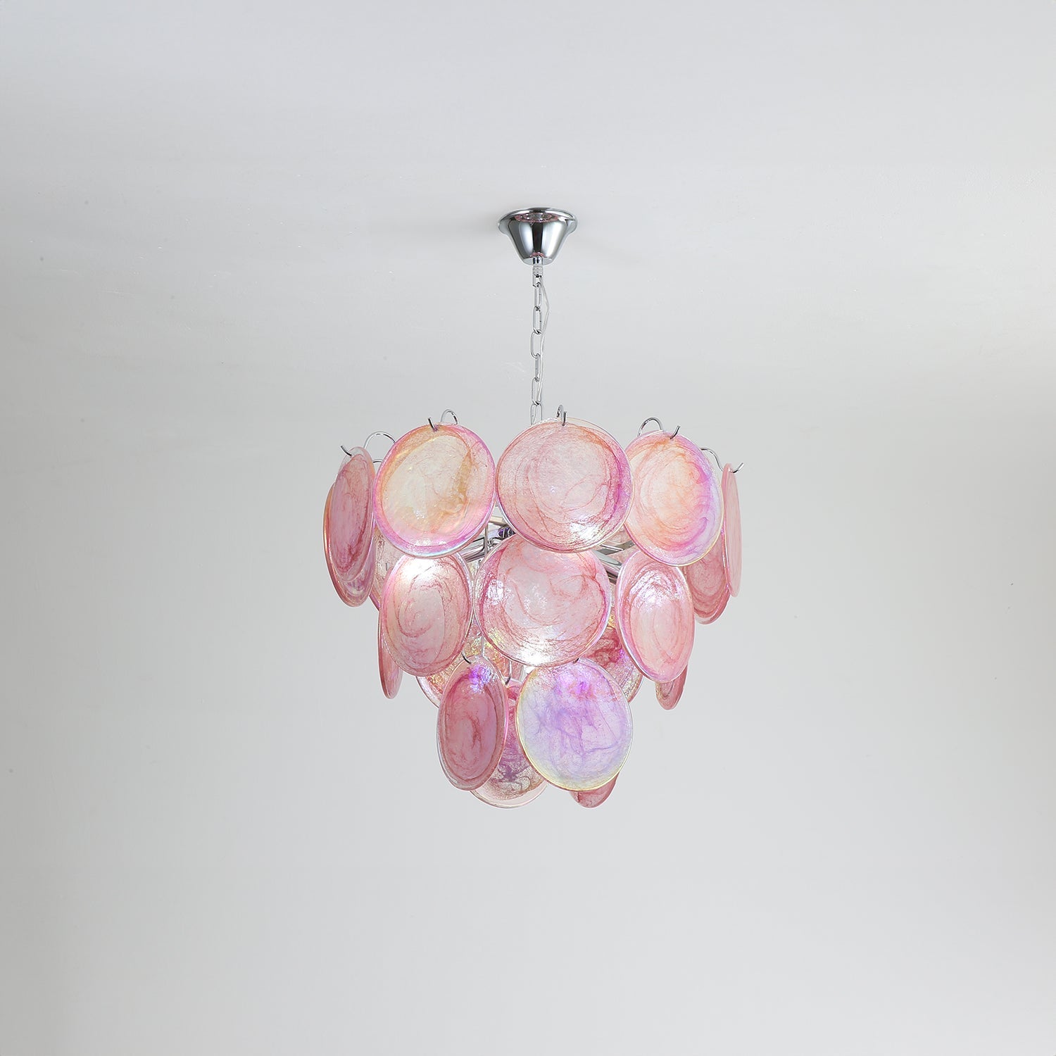 Modernist Handblown Murano Disc Chandelier