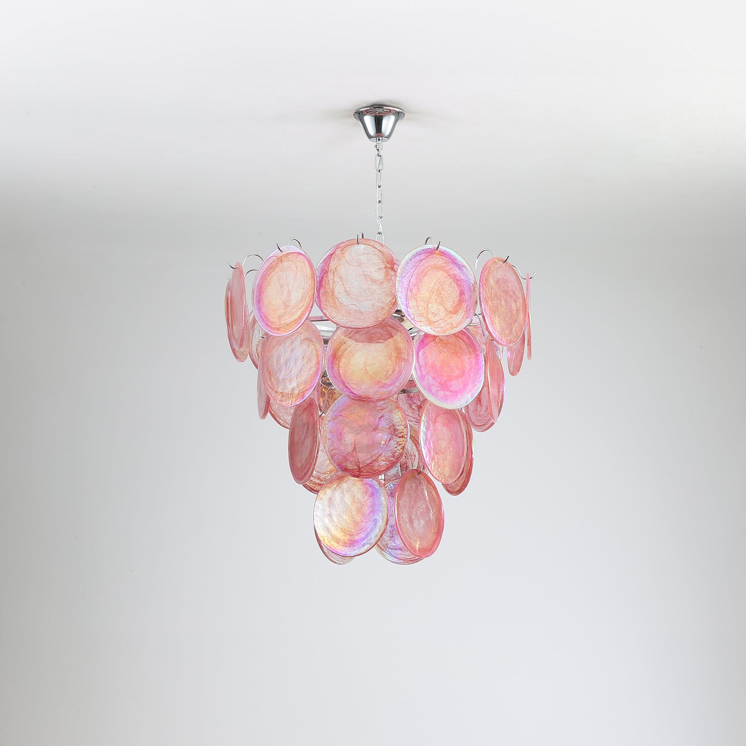 Modernist Handblown Murano Disc Chandelier