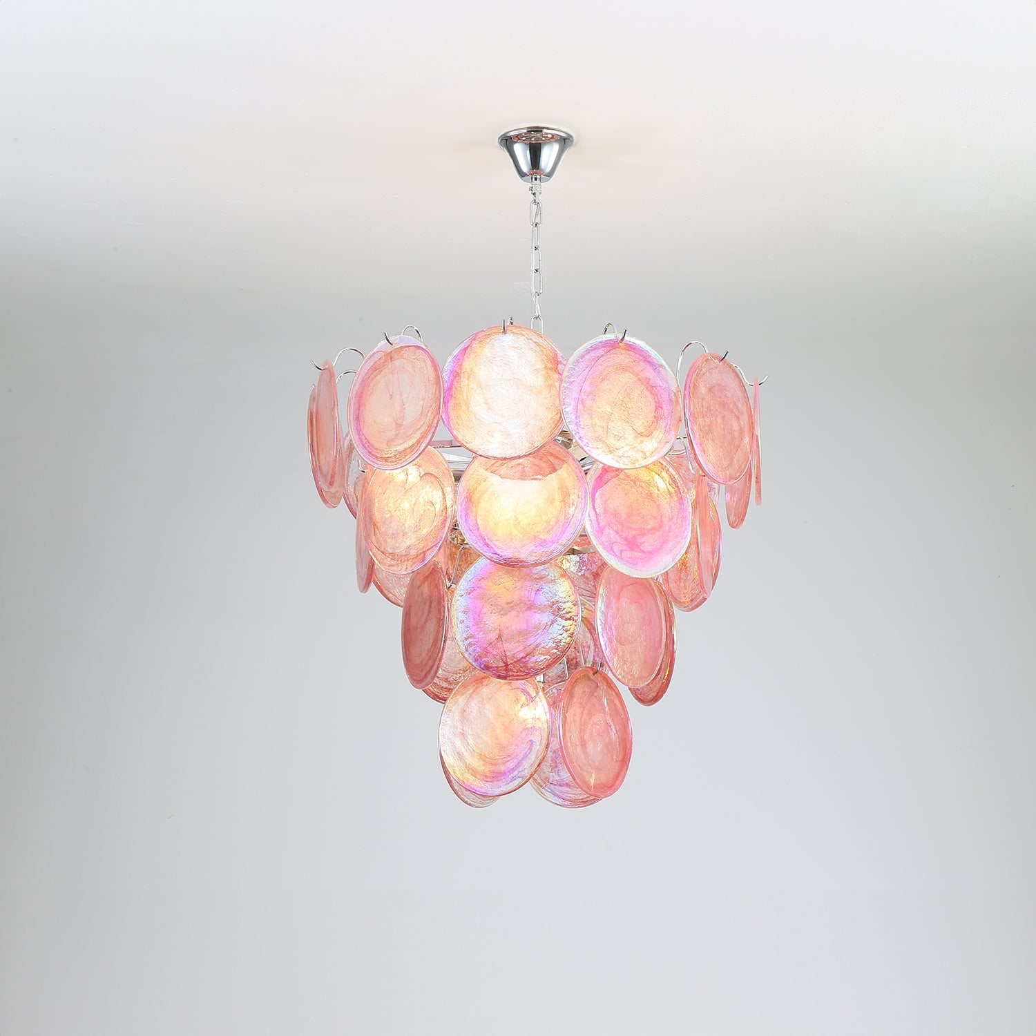 Modernist Handblown Murano Disc Chandelier