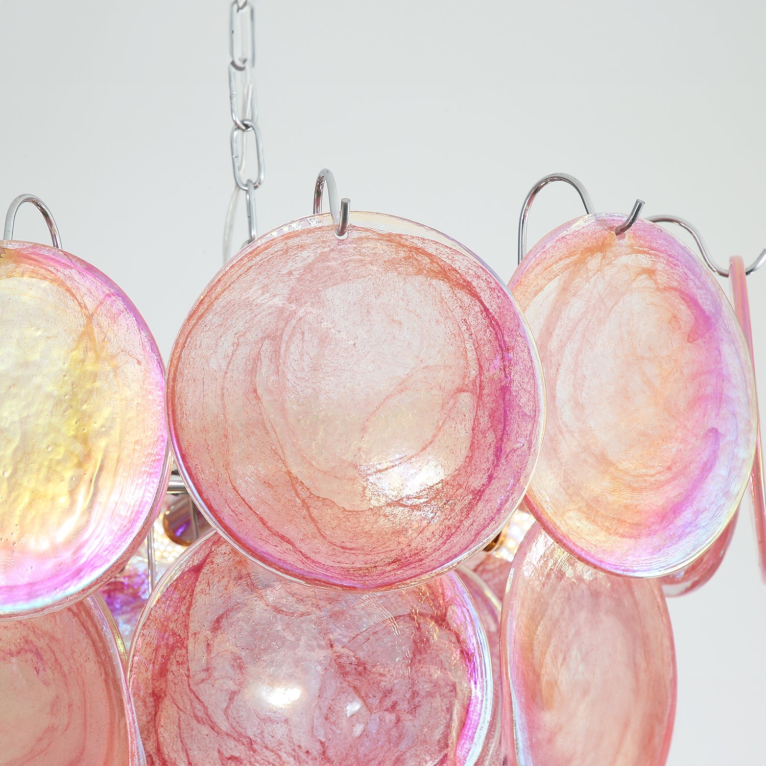Modernist Handblown Murano Disc Chandelier